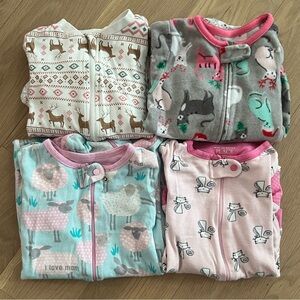 6pcs Toddler Footed Sleepers Bundle